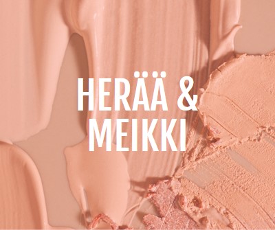 Herää & meikin pink modern-simple