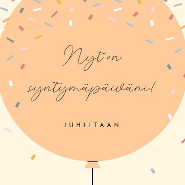 Juhlitaan syntymäpäivääni yellow whimsical-line