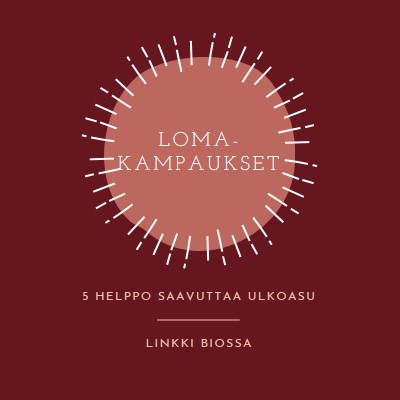 Loma-kampaukset red organic-simple