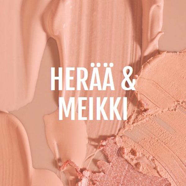 Herää & meikin pink modern-simple