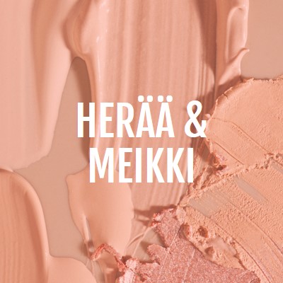 Herää & meikin pink modern-simple