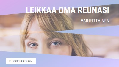 Leikkaa oma reunasi purple modern-bold