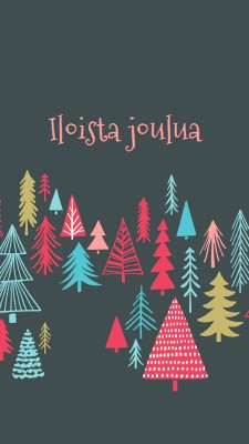 Iloista joulua green whimsical-line