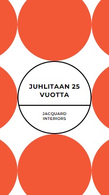 Juhlitaan 25 vuotta orange modern-geometric-&-linear