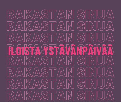 Rakastan sinua, Valentine. purple modern-bold