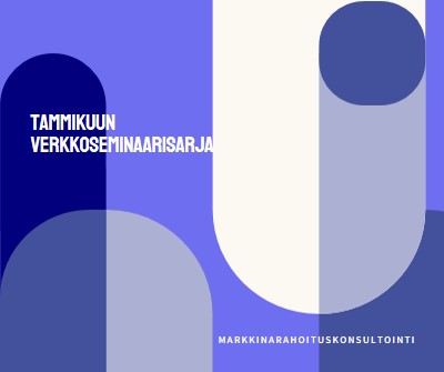 Tammikuun verkkoseminaarisarja blue modern-bold