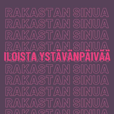 Rakastan sinua, Valentine. purple modern-bold