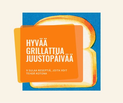 Hyvää grillattua juustopäivää orange modern-bold