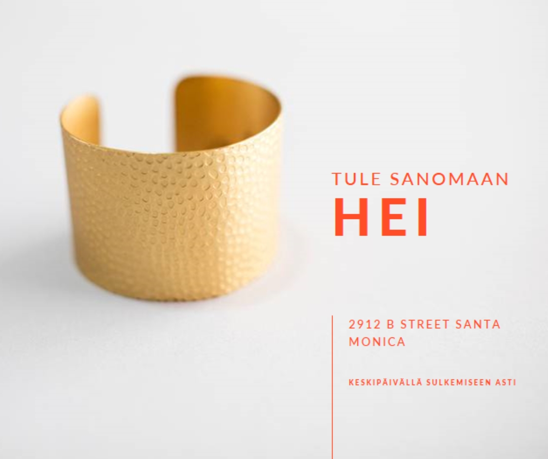 Tule tervehtimään white modern-bold