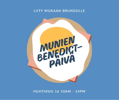 Munien Benedict-päivä blue whimsical-color-block