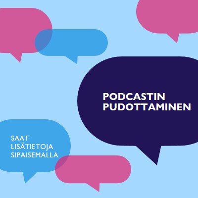 Podcastin pudottaminen nyt blue modern-color-block