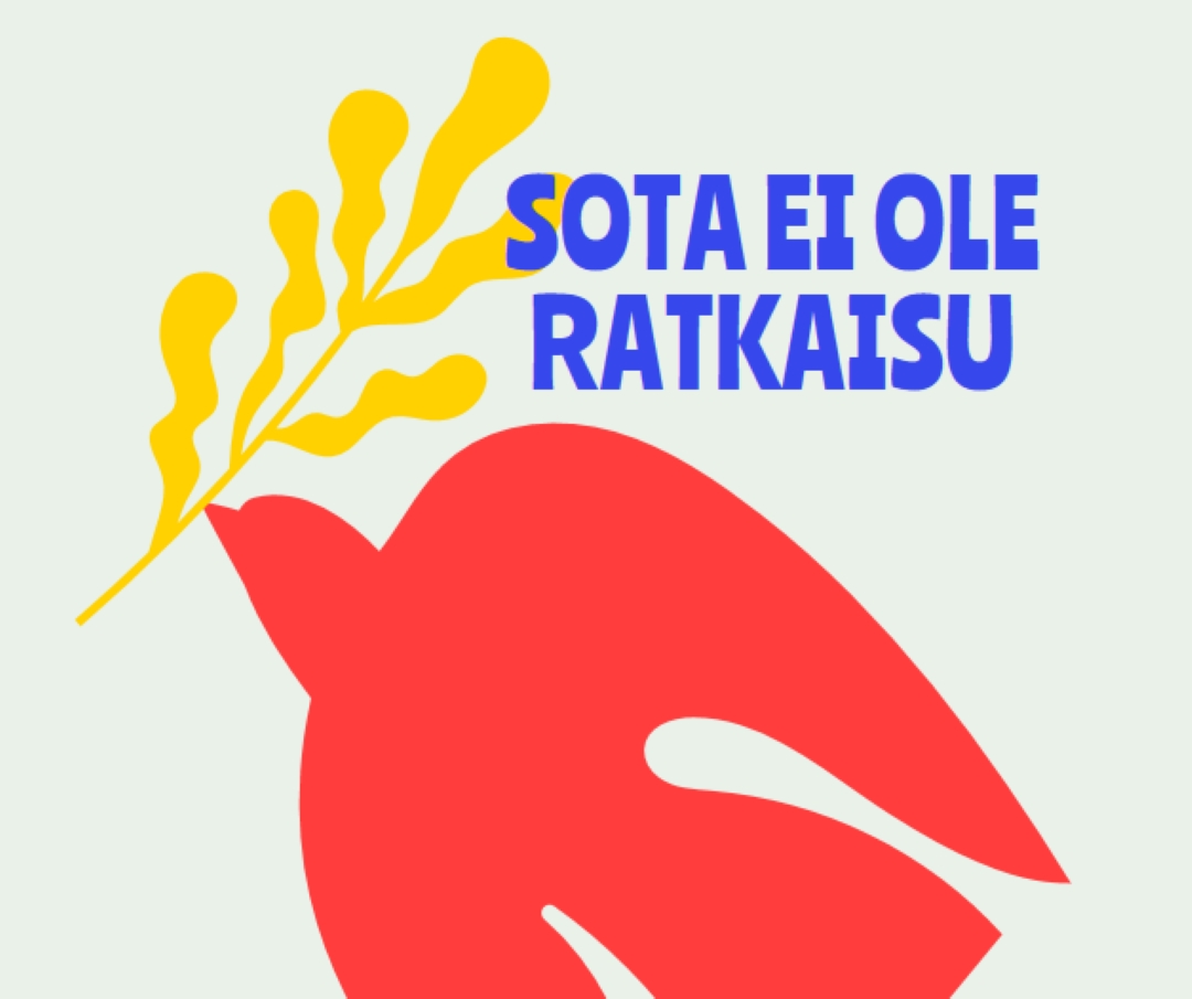 Pidä rauha red vintage-retro