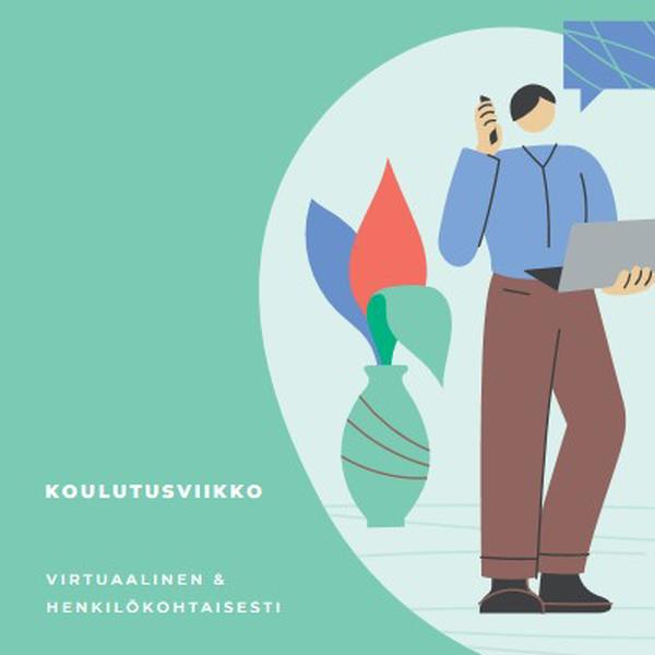 Koulutusviikko green modern-color-block