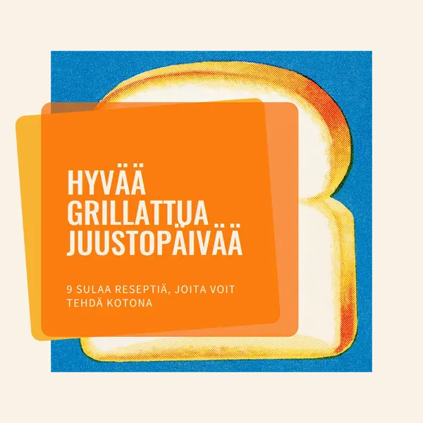 Hyvää grillattua juustopäivää orange modern-bold