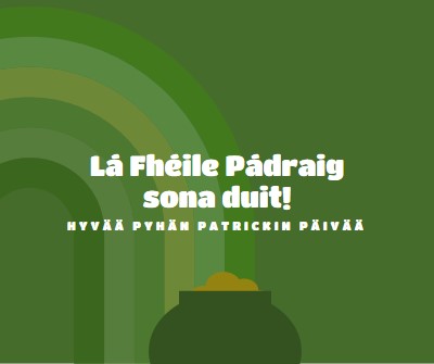 Hyvää Pyhän Patrickin päivää green vintage-retro