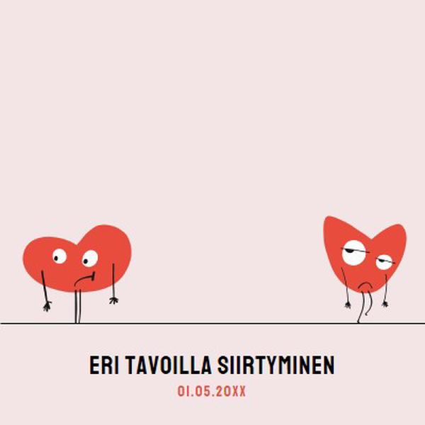 Eri tavoilla siirtyminen pink whimsical-line