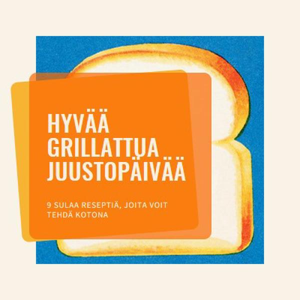 Hyvää grillattua juustopäivää orange modern-bold