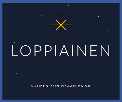 Epiphanyn tarkkaileminen blue modern-simple