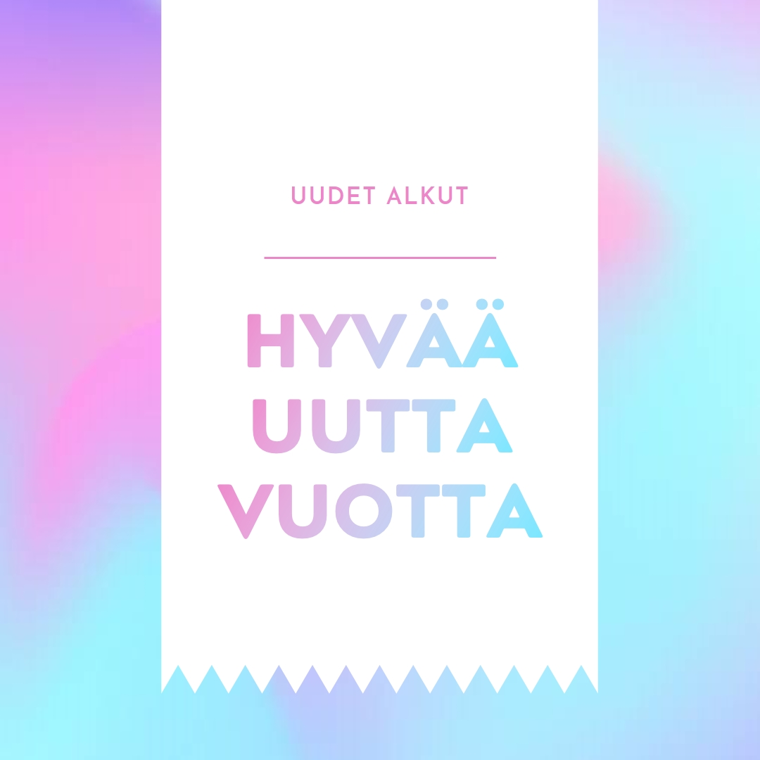 Uusi vuosi, uusia alkuja blue modern-bold