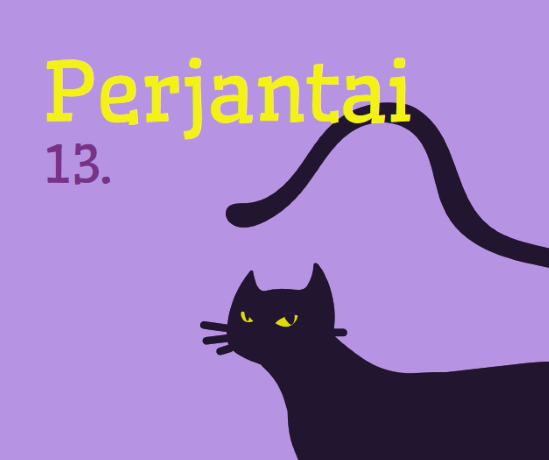 Perjantai 13. purple organic-simple