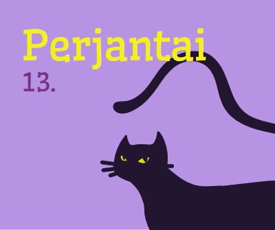 Perjantai 13. purple organic-simple