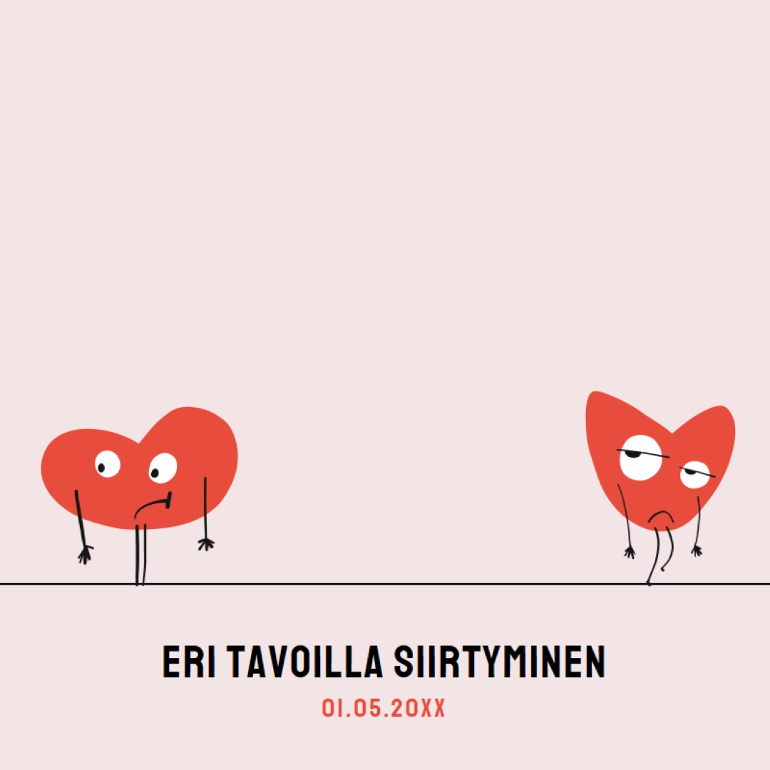 Eri tavoilla siirtyminen pink whimsical-line