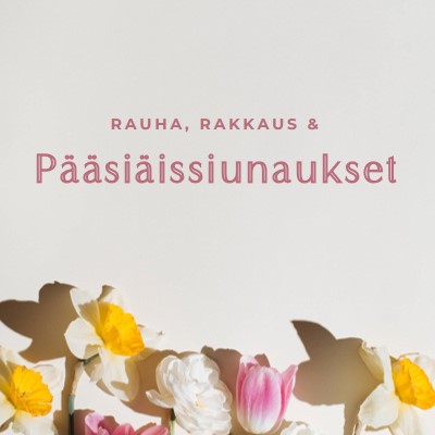 Pääsiäisrauha ja rakkaus gray modern-simple