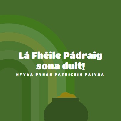 Hyvää Pyhän Patrickin päivää green vintage-retro