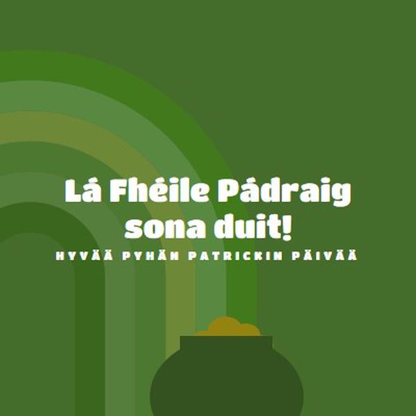 Hyvää Pyhän Patrickin päivää green vintage-retro