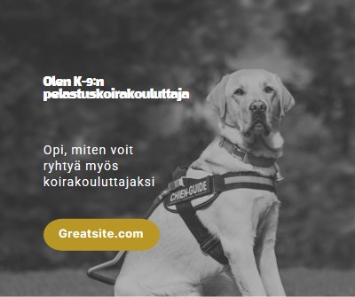 Olen pelastuskoirakouluttaja black modern-simple