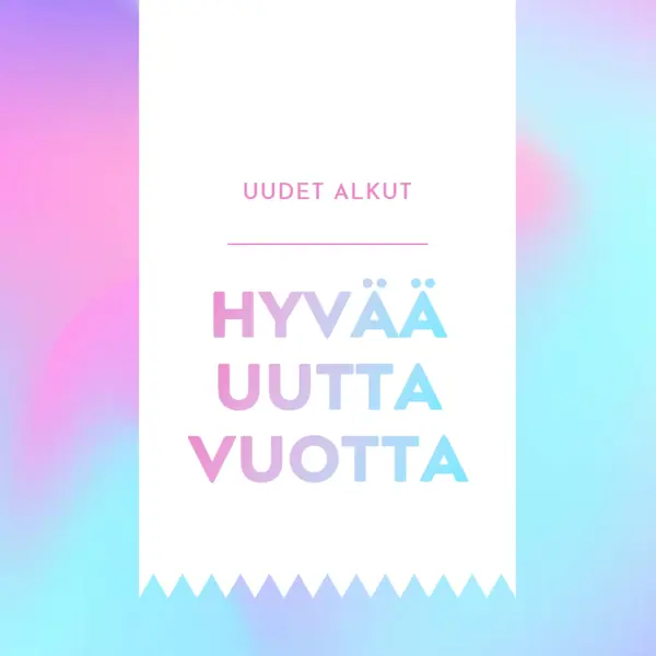 Uusi vuosi, uusia alkuja blue modern-bold