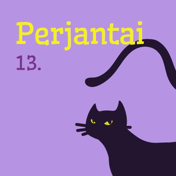 Perjantai 13. purple organic-simple