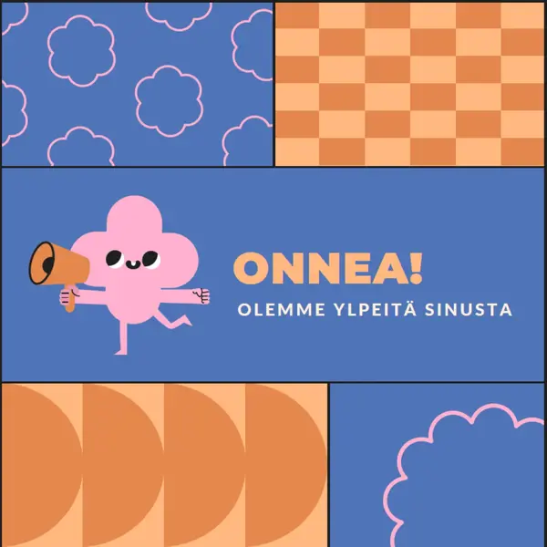 Ylpeä ja selkeä blue vintage-retro
