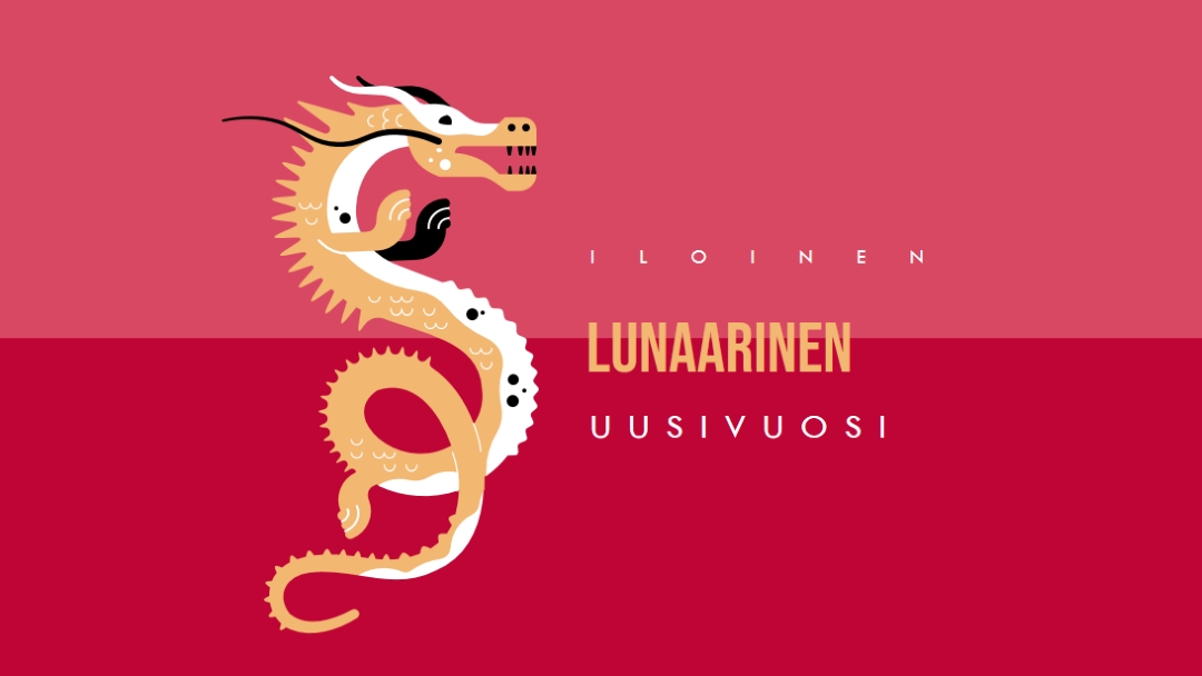 Lohikäärmeen vuosi red modern-bold