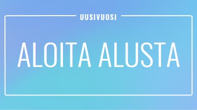 Aloita alusta blue modern-bold