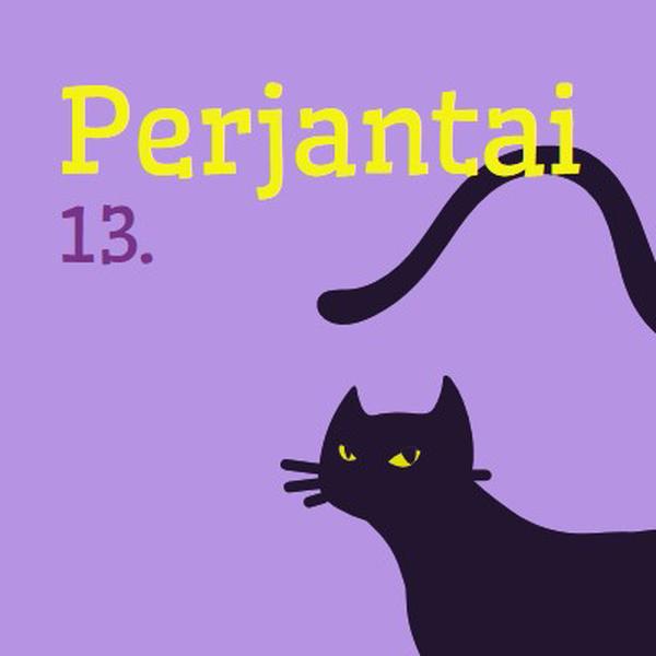 Perjantai 13. purple organic-simple