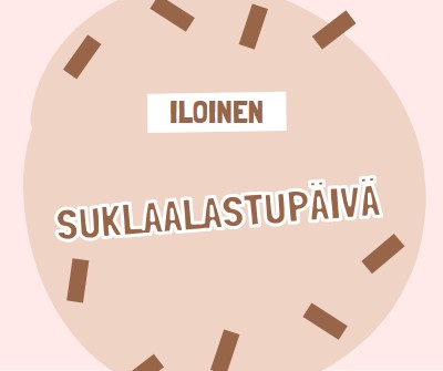 Hyvää suklaapäivää brown organic-simple