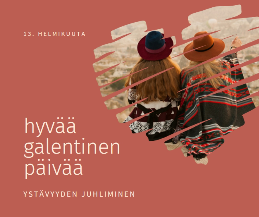 Naisten ystävyyssuhteiden juhliminen red modern-simple