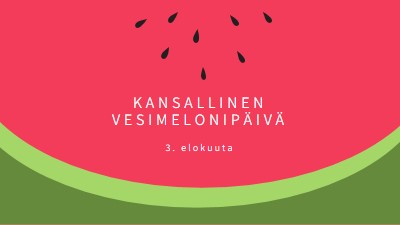 Kansallinen vesimelonipäivä pink modern-simple