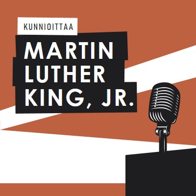 MLK Juniorin kunnioittaminen brown modern-bold