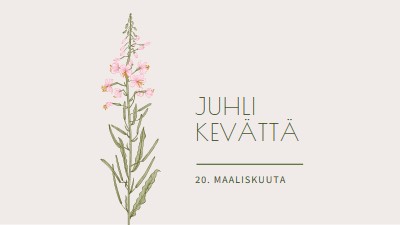 Juhli kevättä white vintage-botanical