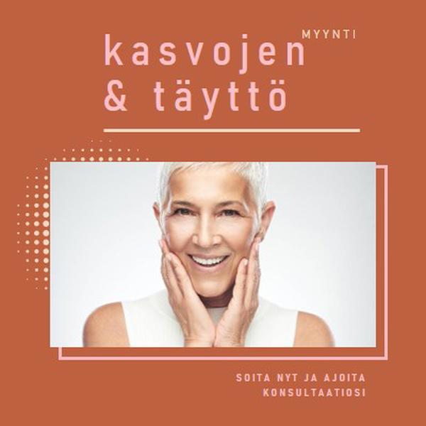 Kasvojen ja täyteaineiden myynti orange modern-geometric-&-linear