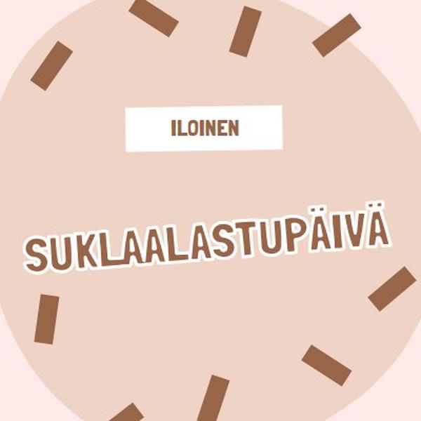 Hyvää suklaapäivää brown organic-simple