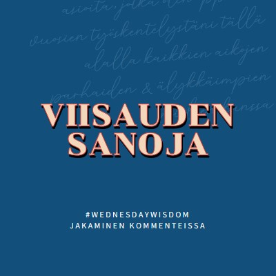 Sana viisaalle blue modern-simple