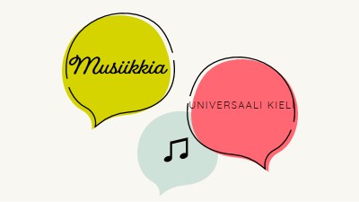 Musiikillinen kieli white whimsical-line