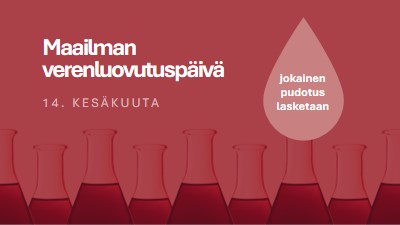 Maailman verenluovutuspäivä red modern-bold