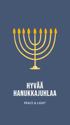 Hanukkah Sameach blue modern-simple