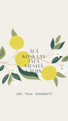 Älä koskaan jätä viestiä väliin gray vintage-botanical