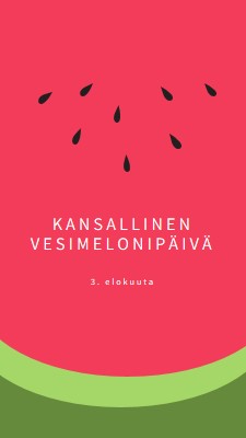 Kansallinen vesimelonipäivä pink modern-simple