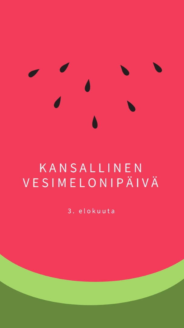 Kansallinen vesimelonipäivä pink modern-simple